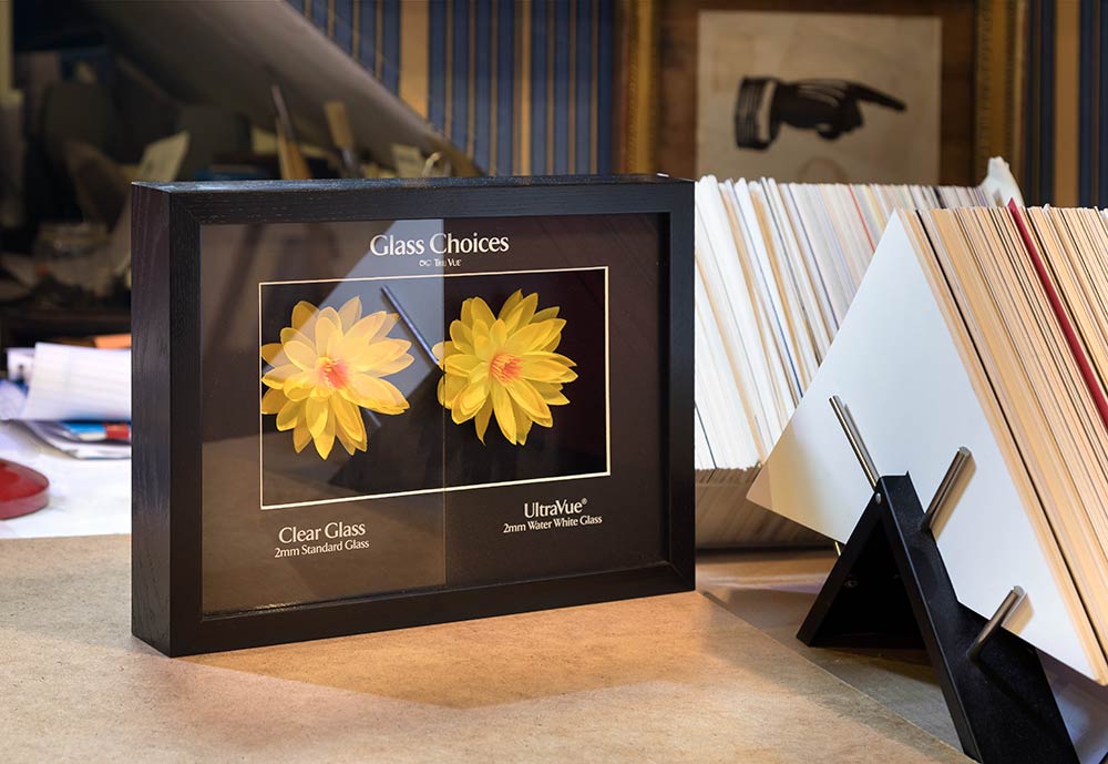 Conservation-framed artwork with UV-filtering museum glass and 100% rag mat by The Frame Up in Ruston, Louisiana